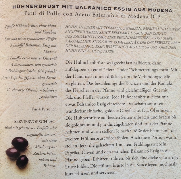 POULET BALSAMICO